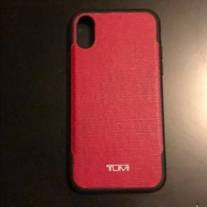 Red Tumi iPhone X case